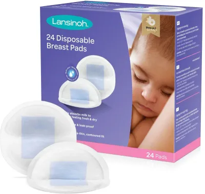 Одноразовые прокладки для груди Lansinoh Breastfeeding Disposable Breast Pads ультратонкие, 24 шт, 24 шт