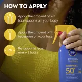 Спрей NIVEA SUN Protect Moisture солнцезащитный, SPF 50, водостойкий, 250 мл — фото 6