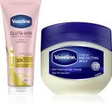 Набор для ухода за телом Vaseline Glow Protect с сывороткой для тела и косметическим вазелином, 2 шт — фото 1