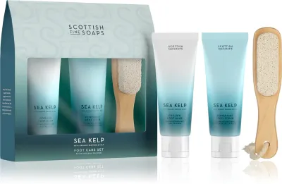 Набор для ухода за стопами Scottish Fine Soaps Sea Kelp с маслом миндаля и какао, 3 предмета, 3 шт
