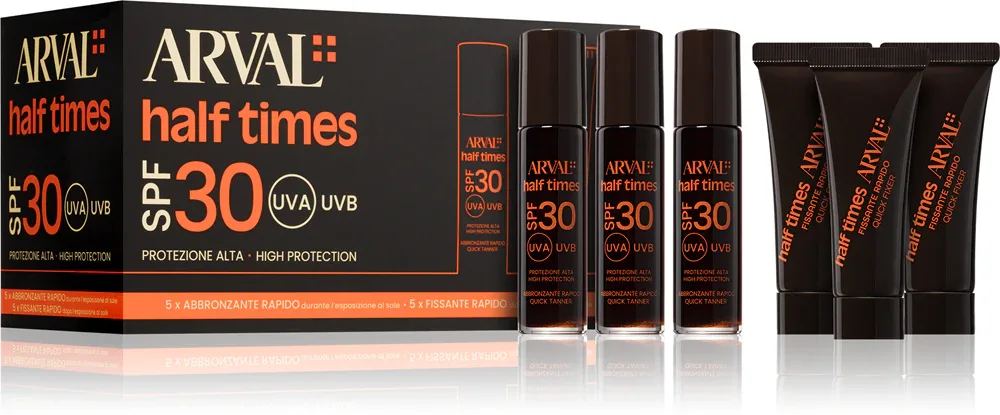 Набор средств для загара Arval Half Times Fast Tanning Bottle + Tube Set для тела, для всех типов кожи