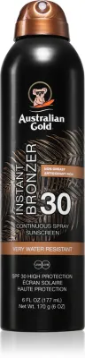 Эмульсия солнцезащитная Australian Gold Instant Bronzer для тела, ускоряет загар, 177 мл SPF 30