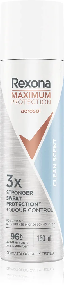 Антиперспирант-спрей Rexona Maximum Protection Clean Scent с удобным нанесением, 150 мл