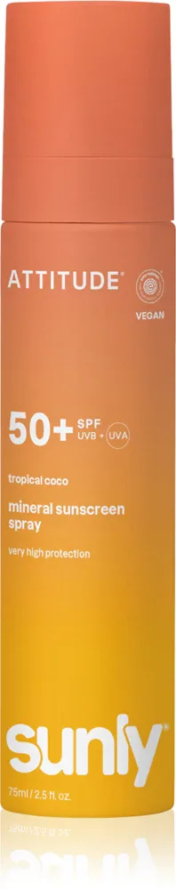 Крем солнцезащитный Attitude Sunly Tropical Coco водостойкий, для лица и тела, 75 мл