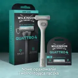 Станок для бритья Wilkinson Sword Quattro мужской, с подвижной головкой, 1 шт — фото 7