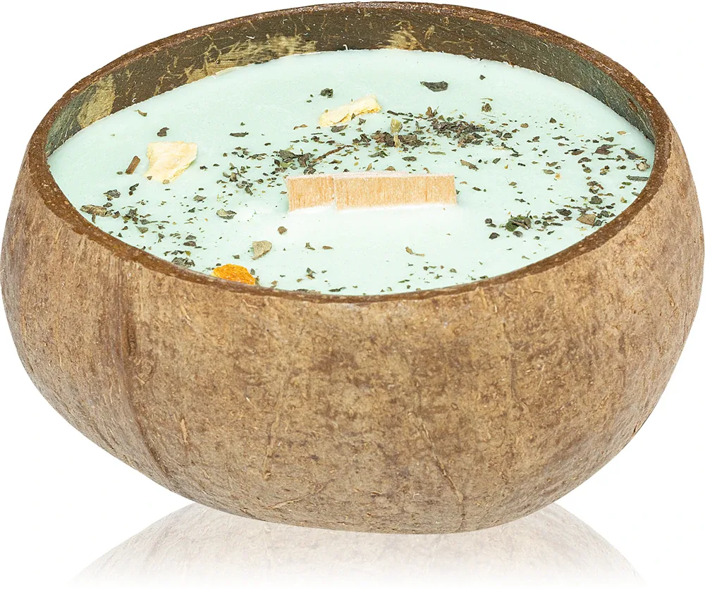 Свеча ароматическая Tropicandle Lime, Basil Mandarin соевая, цитрусовая, 350 мл z drewnianym knotem