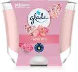 Свеча ароматическая GLADE I Love You с хлопковым фитилём, из растительных восков — фото 1