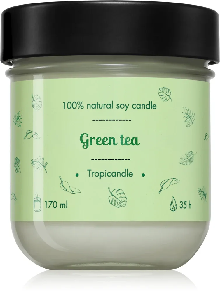 Свеча ароматическая Tropicandle Green Tea, свежий чистый аромат, 170 мл