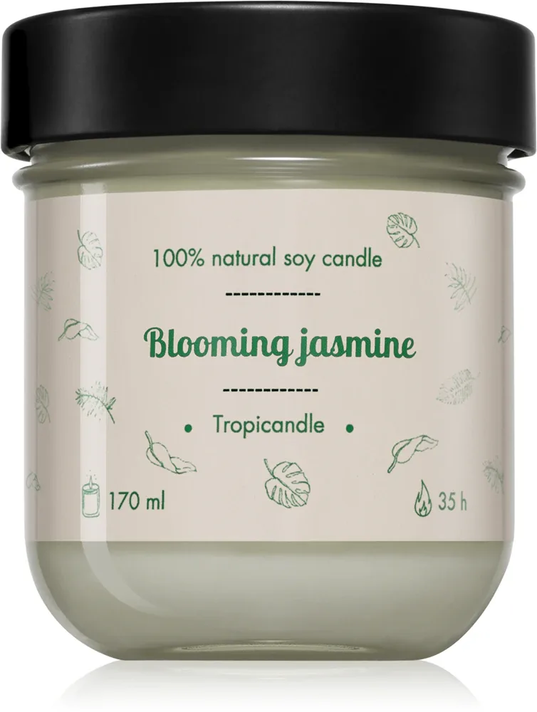 Свеча ароматическая Tropicandle Blooming Jasmine, тёплый цветочный аромат, 170 мл