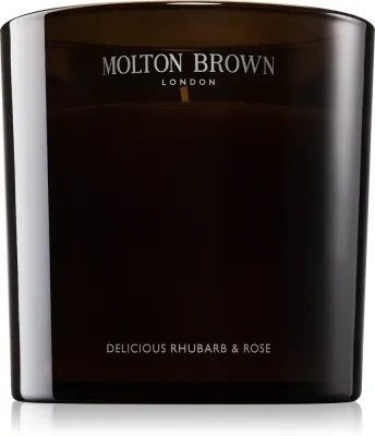 Ароматическая свеча Molton Brown Rhubarb Rose с цветочно-фруктовым ароматом, 600 г
