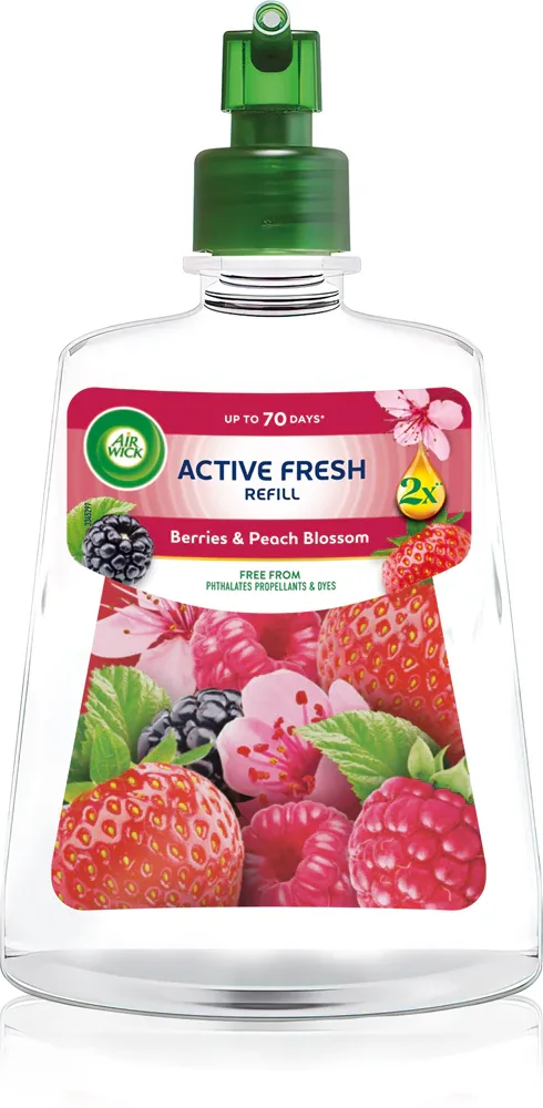 Освежитель воздуха Air Wick Active Fresh Berries Peach Blossom фруктовый, цветочный, 228 мл