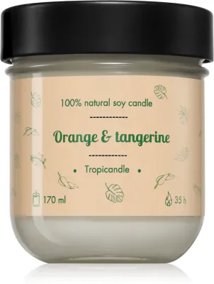 Свеча ароматическая Tropicandle Orange Tangerine, летний аромат, 170 мл