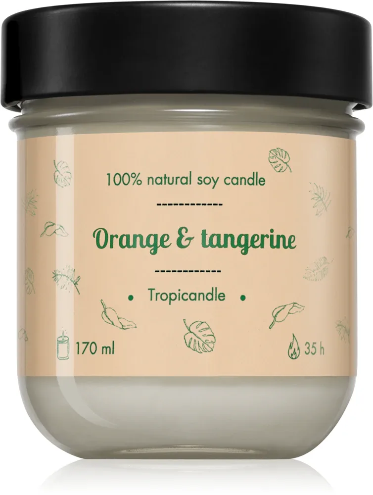 Свеча ароматическая Tropicandle Orange Tangerine, летний аромат, 170 мл