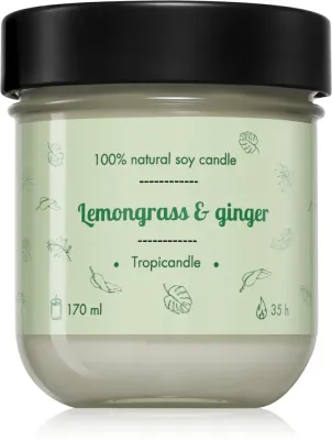Свеча ароматическая Tropicandle Lemongrass Ginger, отпугивает комаров, 170 мл