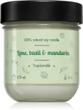Свеча ароматическая Tropicandle Lime, Basil Mandarin, цитрусовый аромат, 170 мл — фото 1