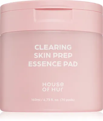 Очищающие пэды для лица House of Hur Clearing Skin Prep Essence Pad с кислотами AHA и BHA, отшелушивающие, 140 мл