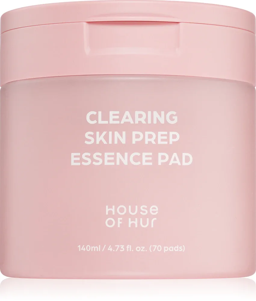Очищающие пэды для лица House of Hur Clearing Skin Prep Essence Pad с кислотами AHA и BHA, отшелушивающие, 140 мл