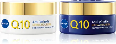 Набор кремов для лица NIVEA Q10 Anti-Wrinkle против морщин, дневной и ночной крем по 50 мл