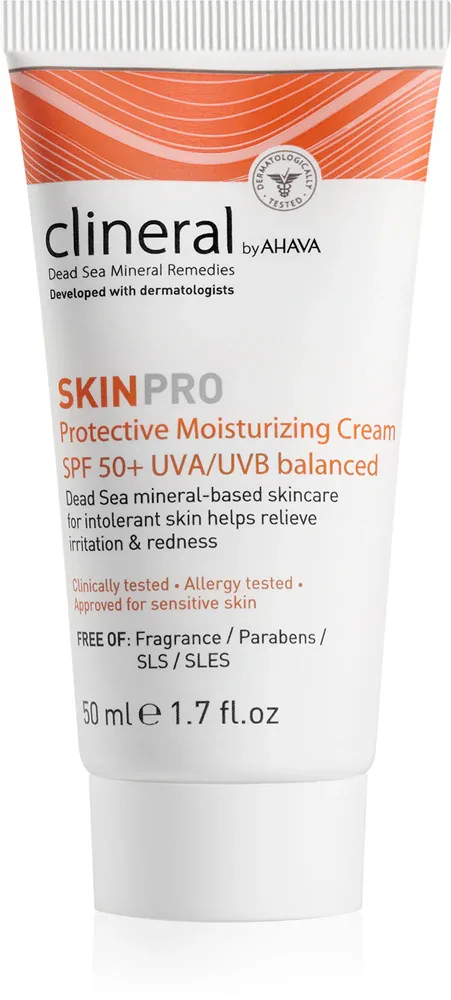Крем для лица AHAVA Clineral SKINPRO дневной, с SPF, для чувствительной кожи, 50 мл SPF 50