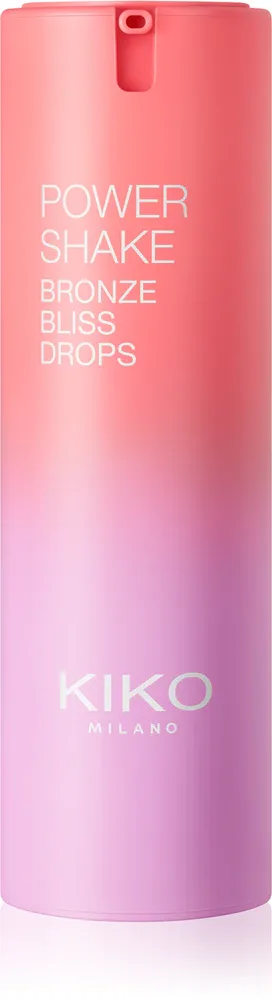 Автозагар для лица KIKO Milano Power Shake Bronze Bliss Drops с ниацинамидом, для любого типа кожи, 30 мл, оттенок 02 Pinky Crush
