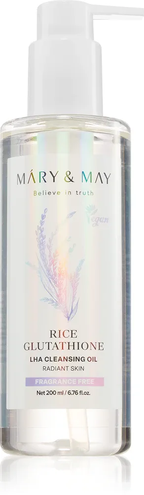 Mary&May Rice Glutathione LHA Cleansing Oil - Гидрофильное масло для снятия макияжа Mary May Rice Glutathione LHA Cleansing Oil, для чувствительной кожи, 200 мл, 200 мл
