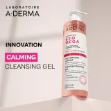 Гель для снятия макияжа A-Derma Exomega Calming Cleansing Gel очищающий, для чувствительной кожи, 200 мл — фото 2