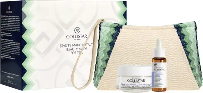 Набор для ухода за лицом Collistar Attivi Puri Set с коллагеном, сыворотка, крем-бальзам и косметичка, 1 шт