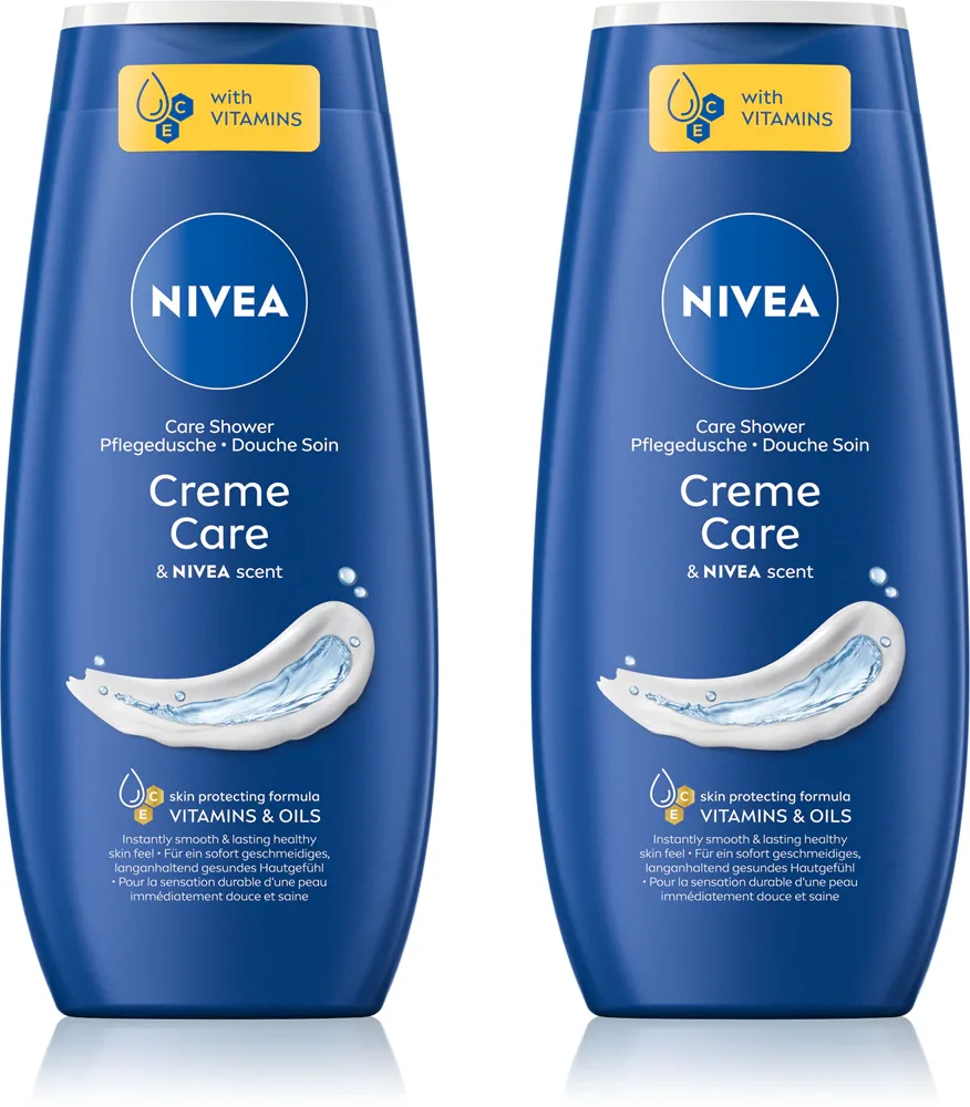 Гель для душа NIVEA Creme Care питательный, увлажняющий, 2х250 мл