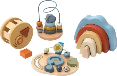 Игровой набор 2Kids Toys Kids Play Set 4 in 1 деревянный, развивающий, подарочный, 4 в 1