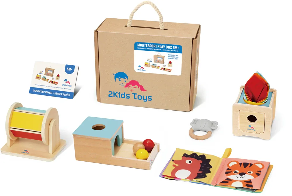 Набор игрушек 2Kids Toys Montessori деревянных, подарочный, в чемоданчике 5m+