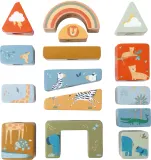 Кубики деревянные 2Kids Toys Shape-Fitting Blocks Safari развивающие, 16 шт 12m+ — фото 2