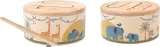 Деревянный барабан 2Kids Toys Wooden Drum Safari детский, с милым мотивом, 1 шт 18m+ — фото 1
