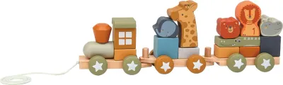 Паровозик деревянный 2Kids Toys Wooden Train развивающий, 1 шт 18m+