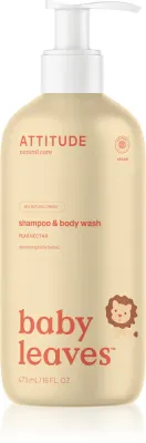 Гель для тела и волос детский Attitude Baby Leaves Pear Nectar 2 в 1, для чувствительной кожи, 473 мл