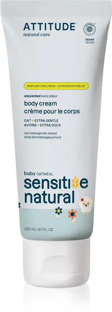 Крем для тела детский Attitude Sensitive Natural Baby Oatmeal с овсом, для чувствительной кожи, 200 мл dla dzieci