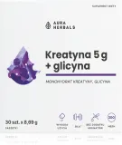Добавка к пище Aura Herbals Kreatyna 5 г + Glycina с креатином и глицином, для спорта, 30 шт — фото 1