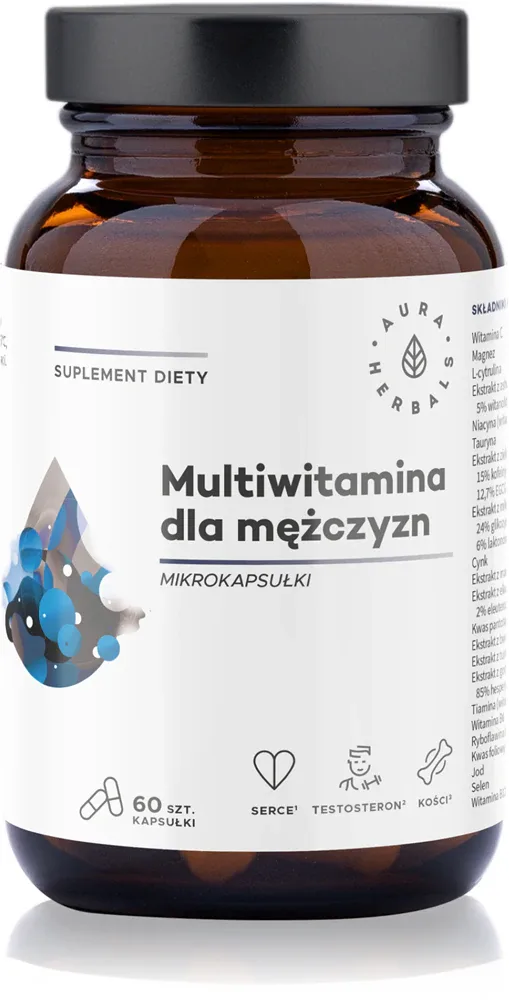 Добавка к пище Aura Herbals Multiwitamina dla mezczyzn мультивитамины для мужчин, 60 капсул