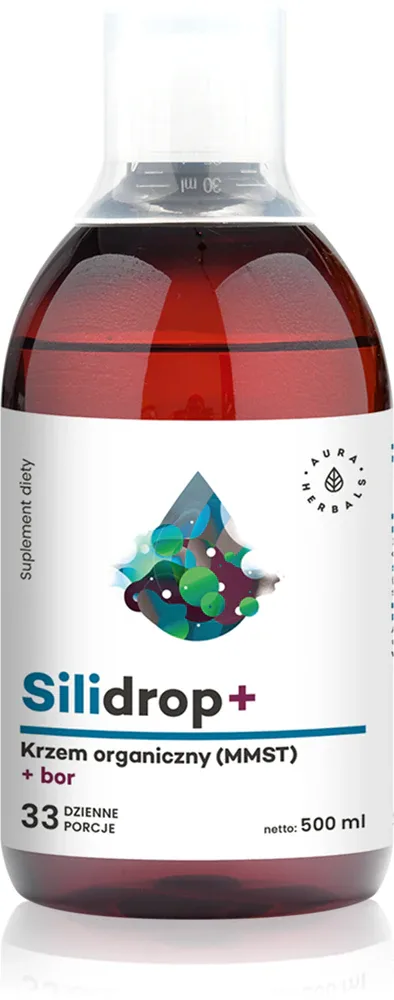 Добавка к пище Aura Herbals Silidrop + boron концентрат с органическим кремнием и бором, 500 мл