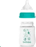 Бутылочка для кормления Baboo Anti-colic Glass Feeding Bottle Wide Neck стеклянная, с широким горлышком, 150 мл 0m+ — фото 2