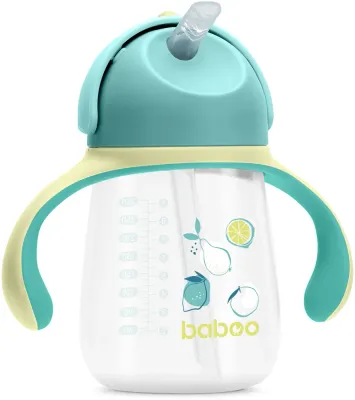 Кружка детская Baboo Cup with Silicone Straw с силиконовой трубочкой, с мягким носиком, 260 мл Lagoon Fiesta 9m+
