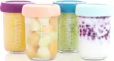 Миски стеклянные Babymoov Bowls Glass с крышкой, для хранения детского питания, 4 шт. по 220 мл Glass — фото 1
