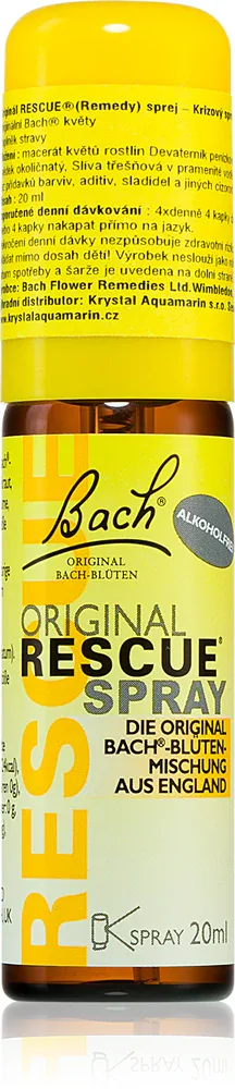Bach® Flower Remedies RESCUE® spray - Спрей Bach Flower Remedies RESCUE, биологически активная добавка, для хорошего самочувствия, 20 мл, 20 мл