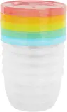 Контейнеры для детского питания Badabulle Maxi Fun Colors с крышками, для микроволновой печи, 5 шт. по 250 мл — фото 2