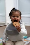 BBLÜV Pöket - Нагрудник детский BBLUV Poket силиконовый, с карманом и регулируемой застёжкой, 2 шт Grey/Lime, 2 шт — фото 4