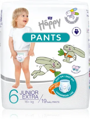 Подгузники-трусики BELLA Baby Happy Pants высокая впитываемость, дышащие, 19 шт