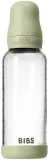 Бутылочка для кормления BIBS Baby Glass Bottle Round Latex стеклянная, с каучуковой соской, 240 мл — фото 1
