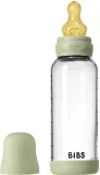 Бутылочка для кормления BIBS Baby Glass Bottle Round Latex стеклянная, с каучуковой соской, 240 мл — фото 2