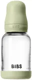 Бутылочка для кормления BIBS Baby Glass Bottle Silicone стеклянная, с силиконовой соской, 120 мл — фото 1