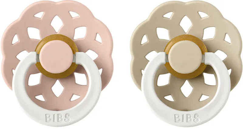 Пустышка BIBS Boheme Natural Rubber Night Size 2: 6+ months каучуковая, светится в темноте, 2 шт