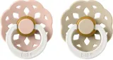 Пустышка BIBS Boheme Natural Rubber Night Size 2: 6+ months каучуковая, светится в темноте, 2 шт — фото 1